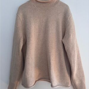 J. Crew Tan Turtleneck Sweater Cozy Knit
